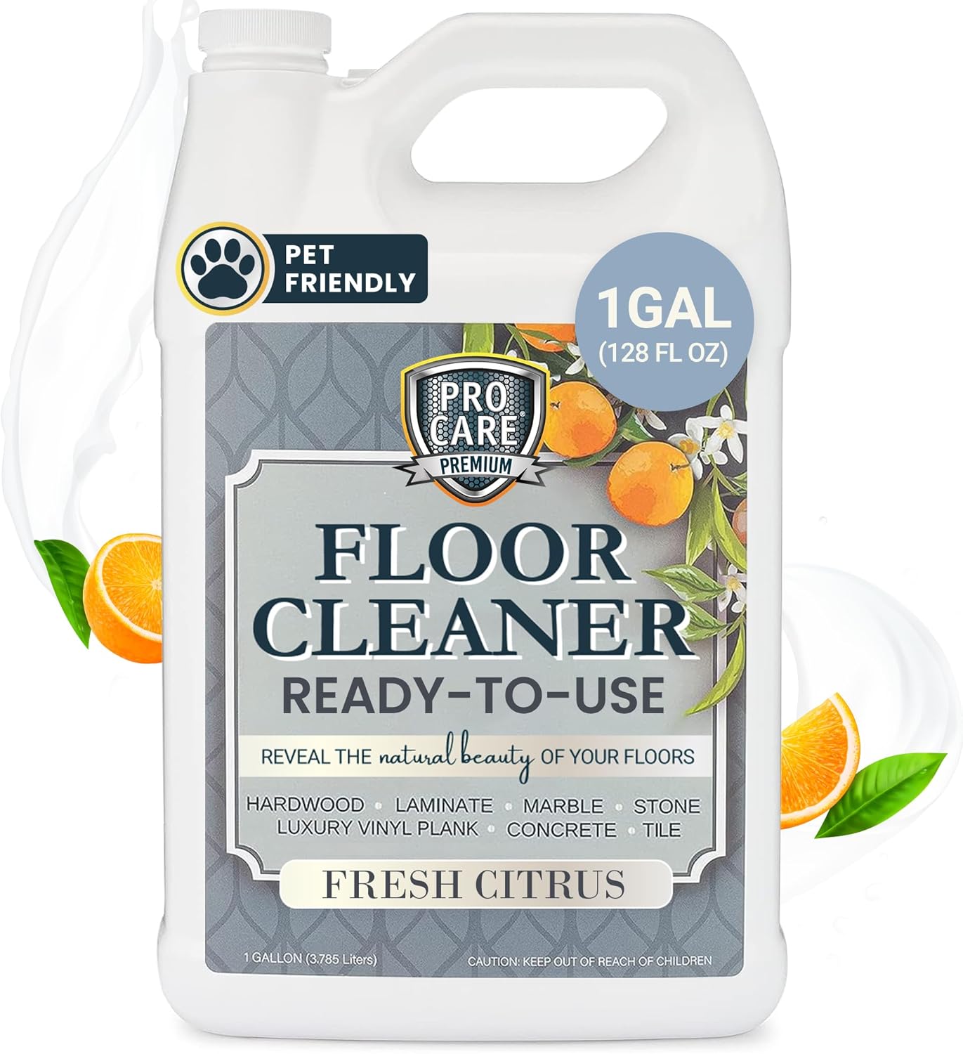ProCare Floor Cleaner (Made in USA) | Tile, Stone, Laminate, Vinyl & Natural Wood Floor Cleaner for
