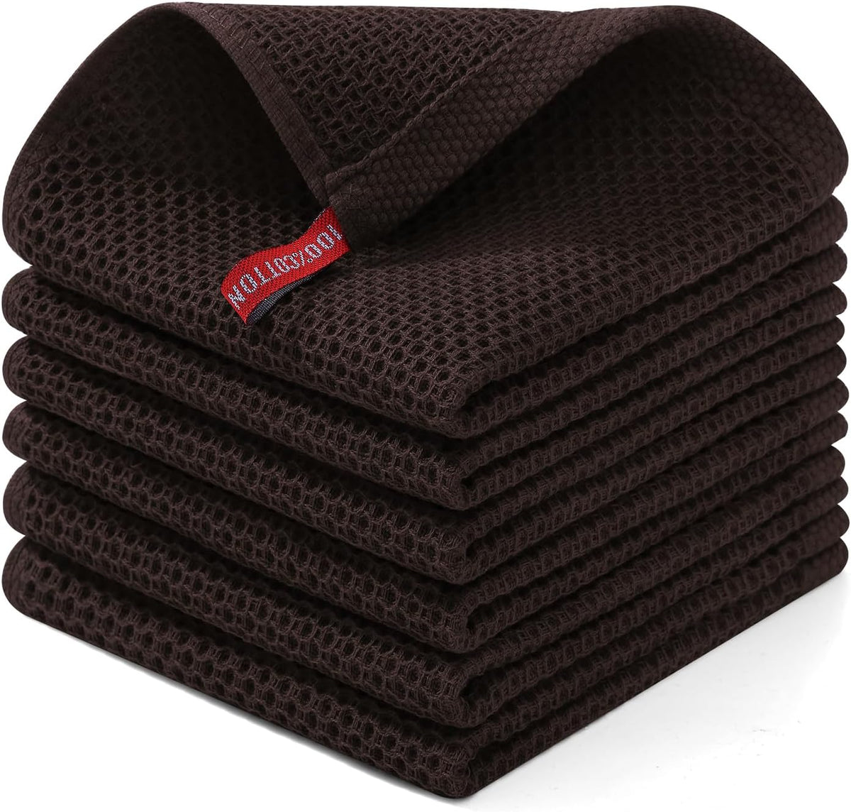 Homaxy 100% Cotton Waffle Weave Kitchen Dish Cloths, Ultra Soft Absorbent Quick Drying Dish Towels