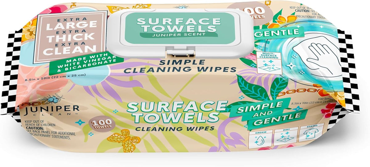 Single Surface Cleaning Wipes Bleach Free, Thick & Large Dispose, All-Purpose Cleaner for Bathroom