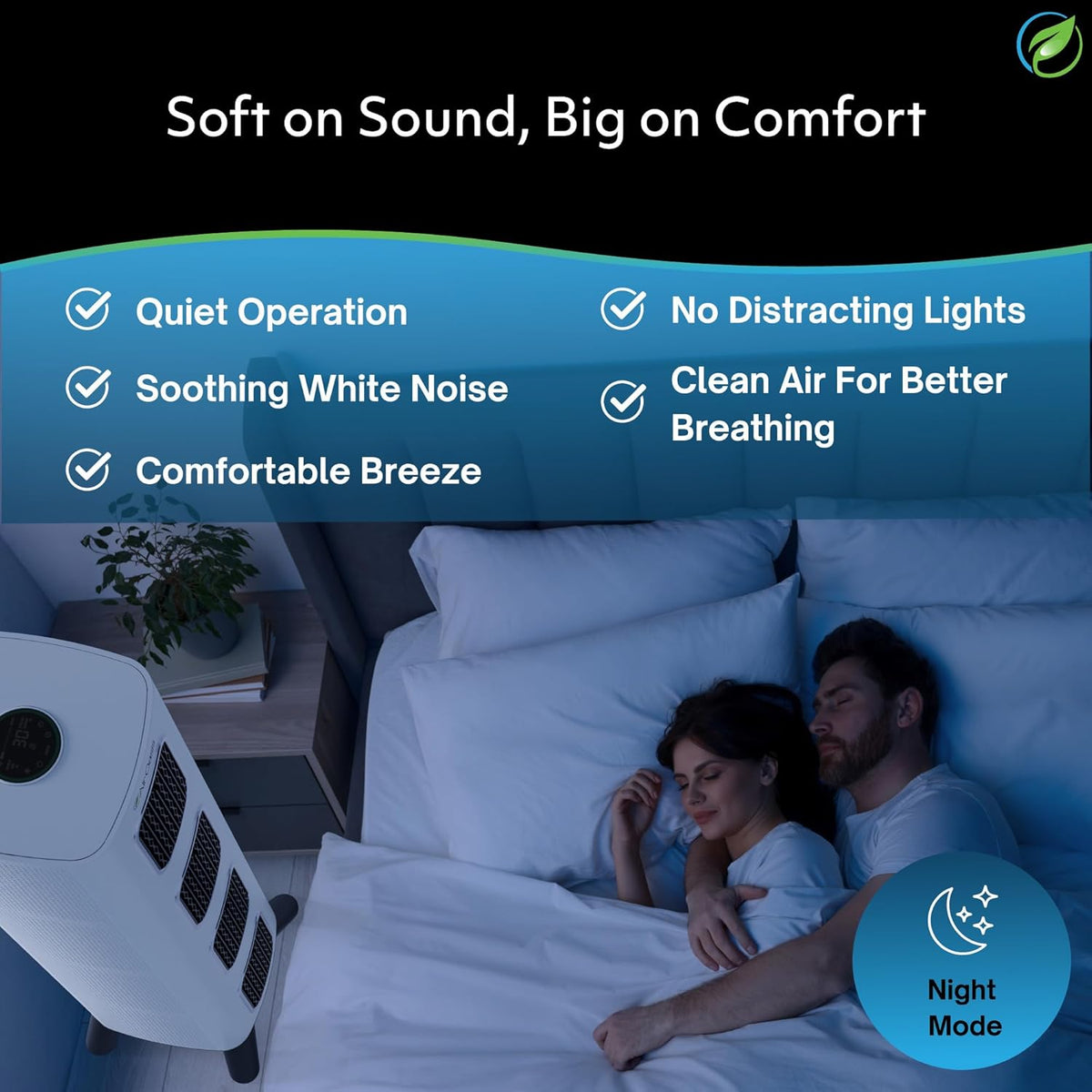 Air Oasis iAdapt 2.0 H13 HEPA Filter Air Purifier | Reduces Up To 99% of Viruses, Mold, Dust