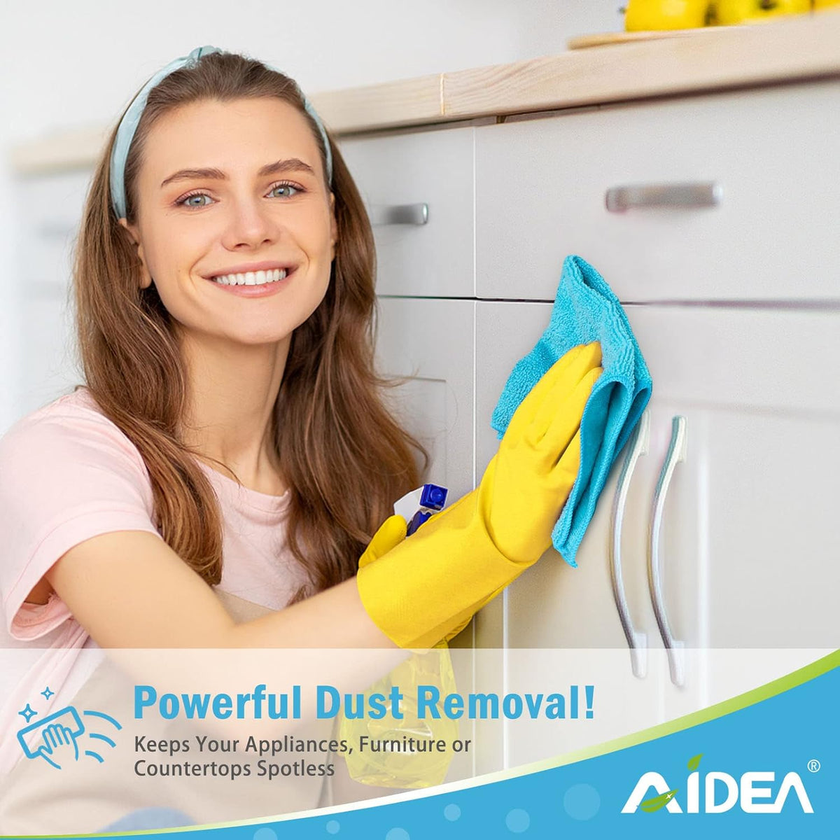 AIDEA Microfiber Cleaning Cloth-24PK, Soft Microfiber Towels for Cars, Absorbent Cleaning Rags