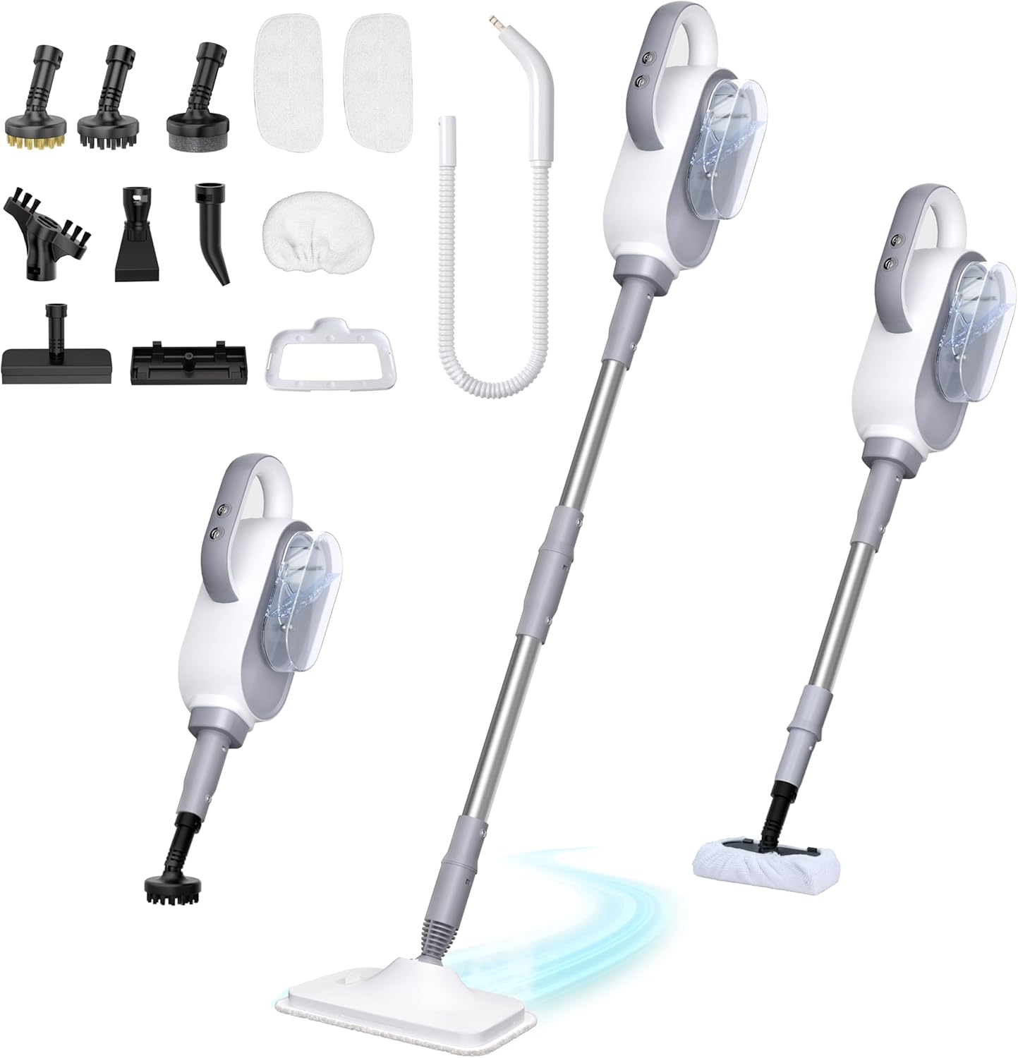 Steam Mop, 13-in-1 Powerful Handheld Steam Cleaner with 13 Accessories, 500ML Removable Tank, 23FT
