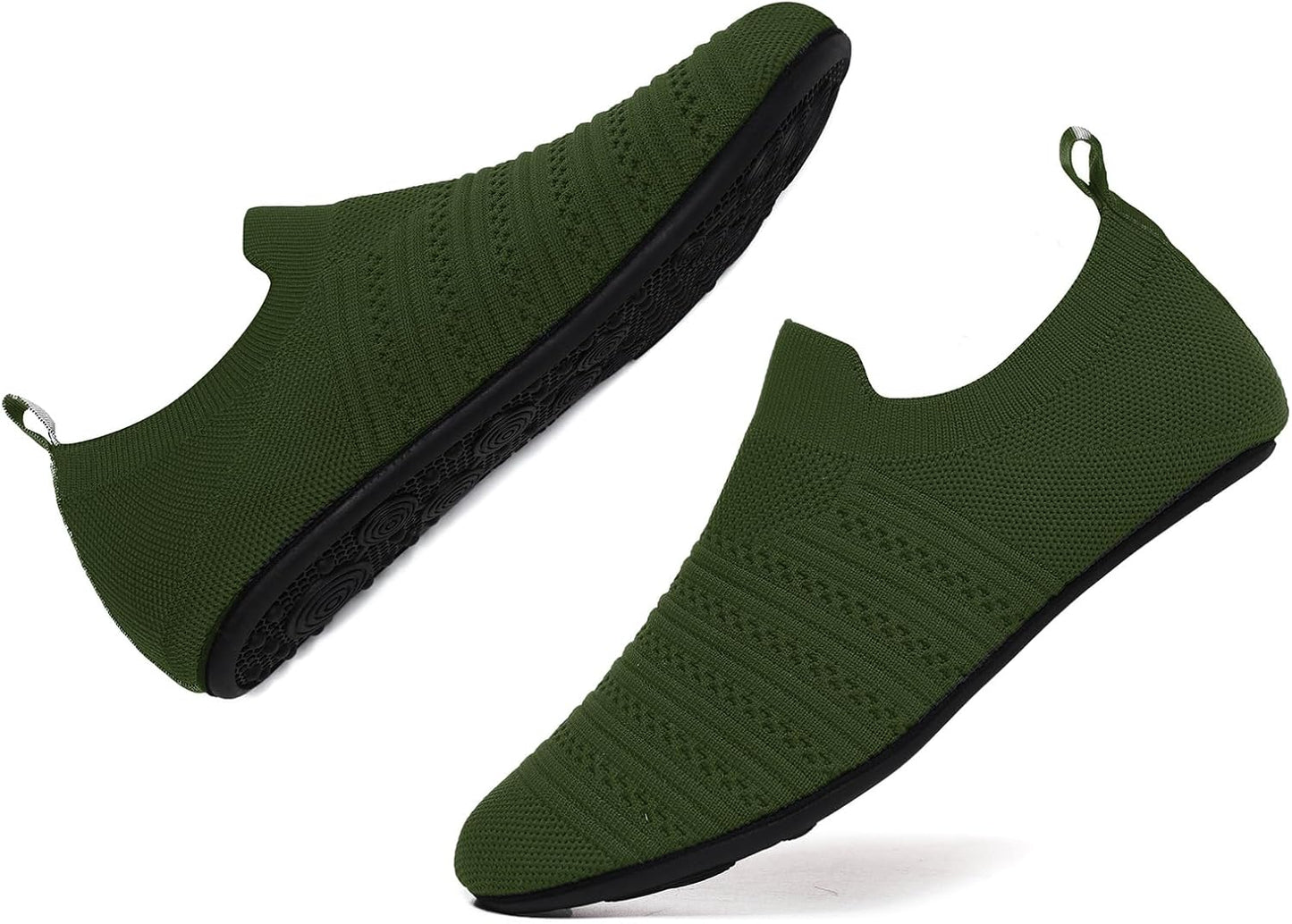 QZKDM Lightweight Slip on Grip Indoor House Slippers Barefoot Non Slip Home Exercise Yoga Shoes for