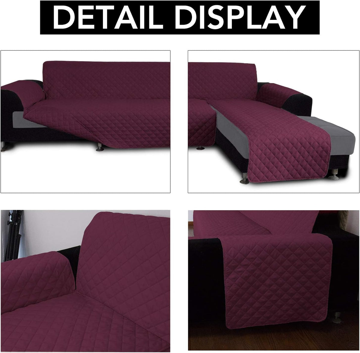Easy-Going Sofa Slipcover L Shape Sofa Cover Sectional Couch Cover Furniture Protector Mat for Pets