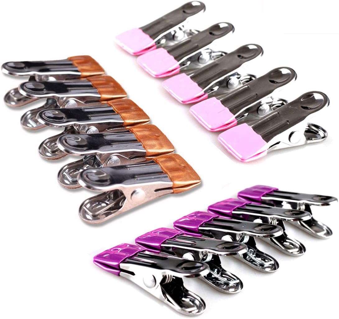 Stainless Steel Clothes Pins: 30 Packs Metal Beach Towel Clips, Pool Cover Clips,Heavy Duty Close