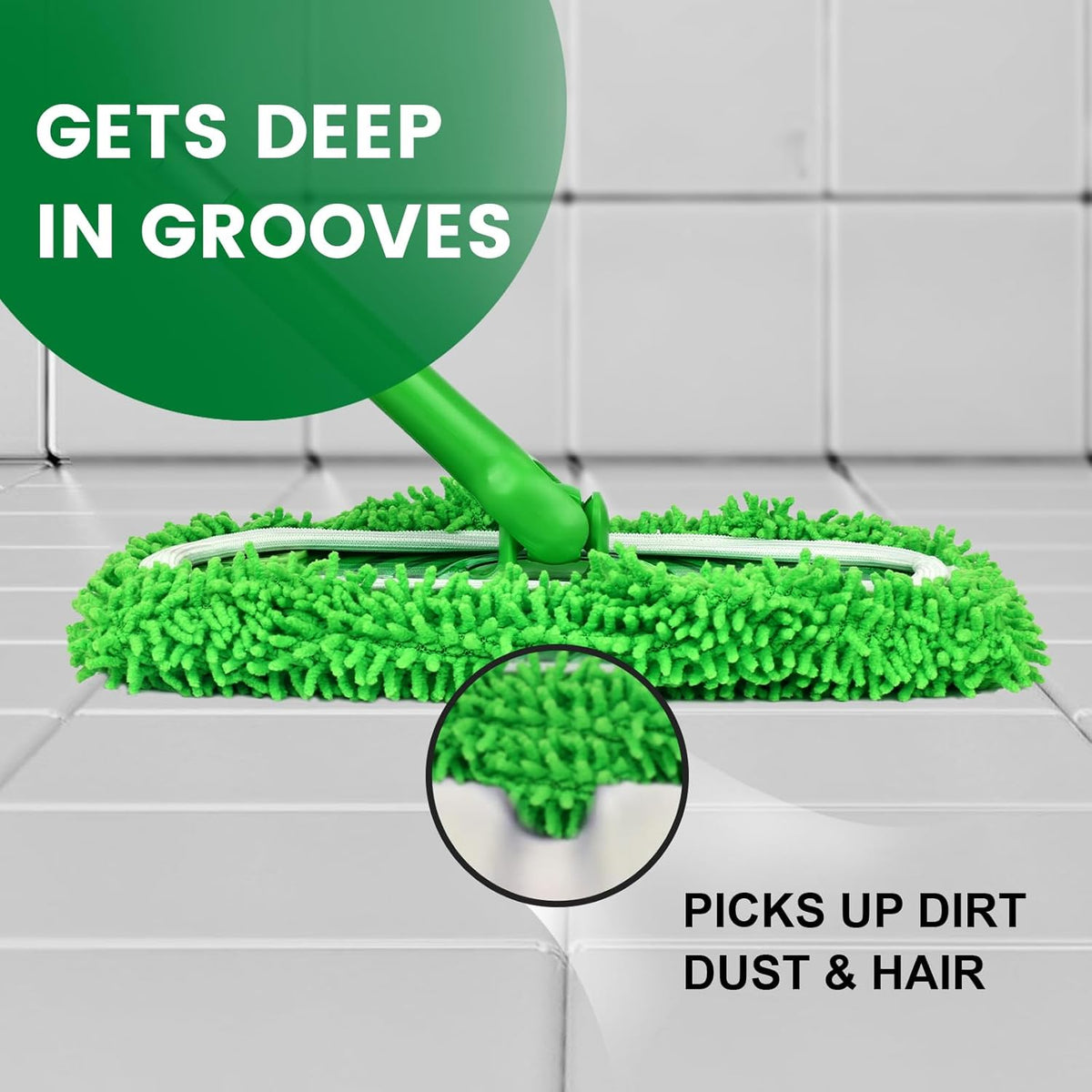 15Pcs Reusable Microfiber Mop Pads Compatible with Sweeper Mop, Replacement Wet Mopping pad Refills