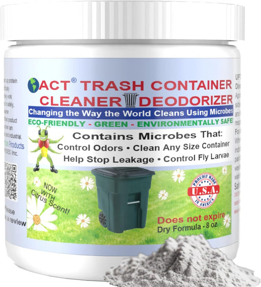 ACT Trash Deodorizer and Cleaner | Eliminates Odors Controls Garbage Sludge | for Garage and