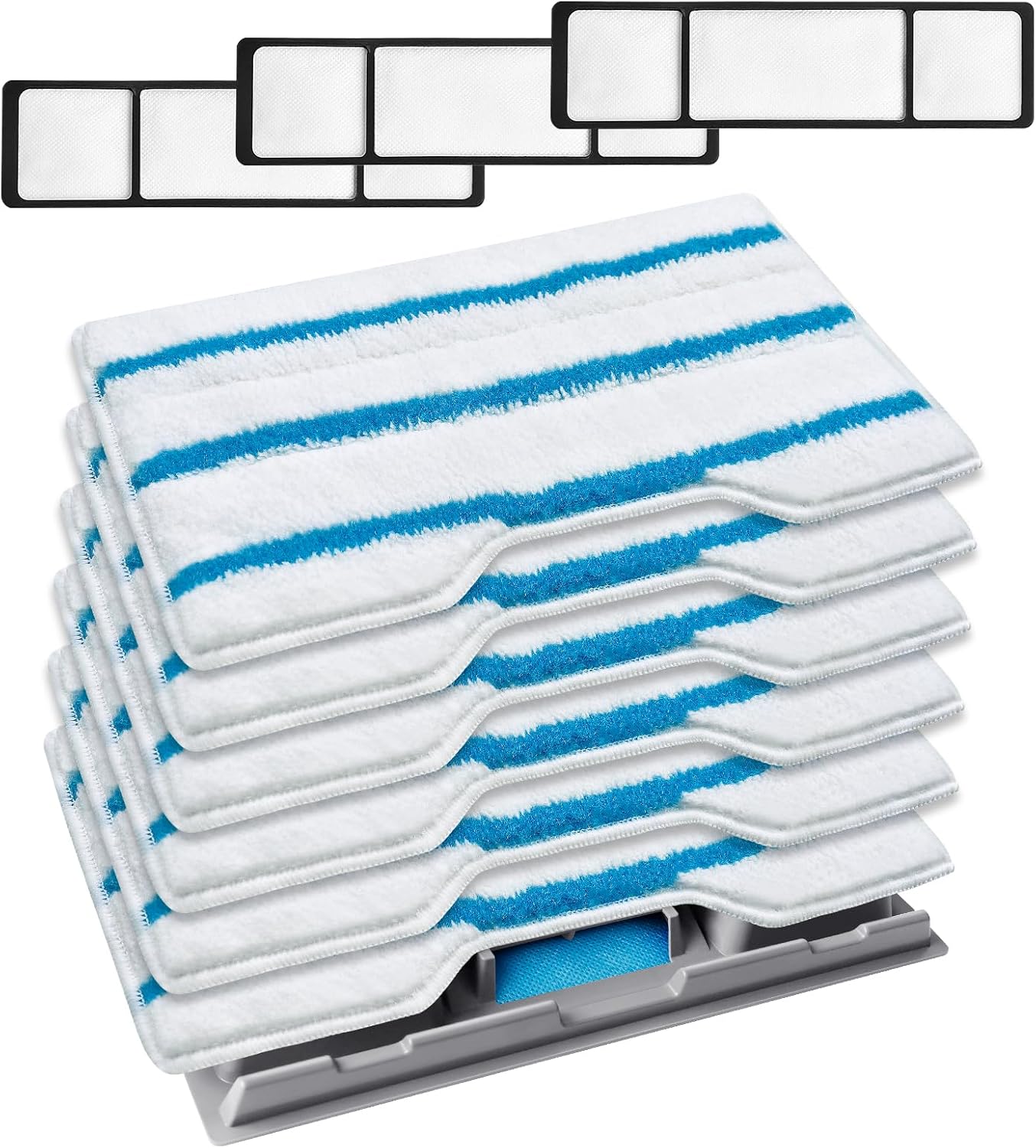 KEEPOW Reusable Mop Replacement Pads Compatible with Shark Vac Mop VM252 VM200 VC205 VM250 /QM250