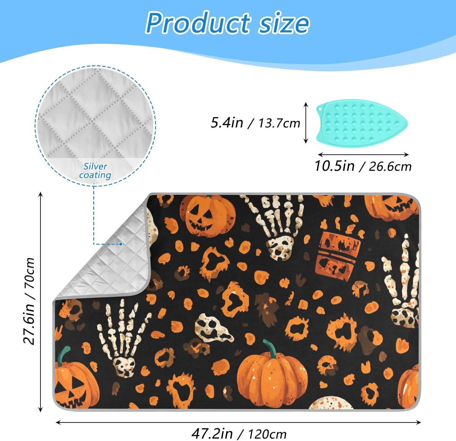 Ironing Mat Portable Ironing Pad Ironing Blanket for Table Top Heat Resistance Double-Side Using