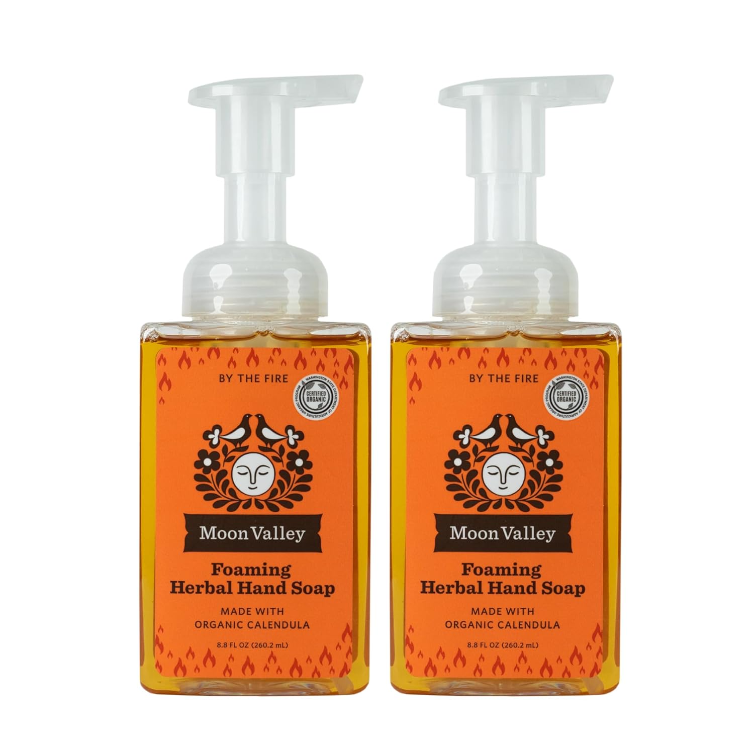 Moon Valley Herbal Foaming Hand Soap, Vegan (By the Fire, Recyclable Bottle)