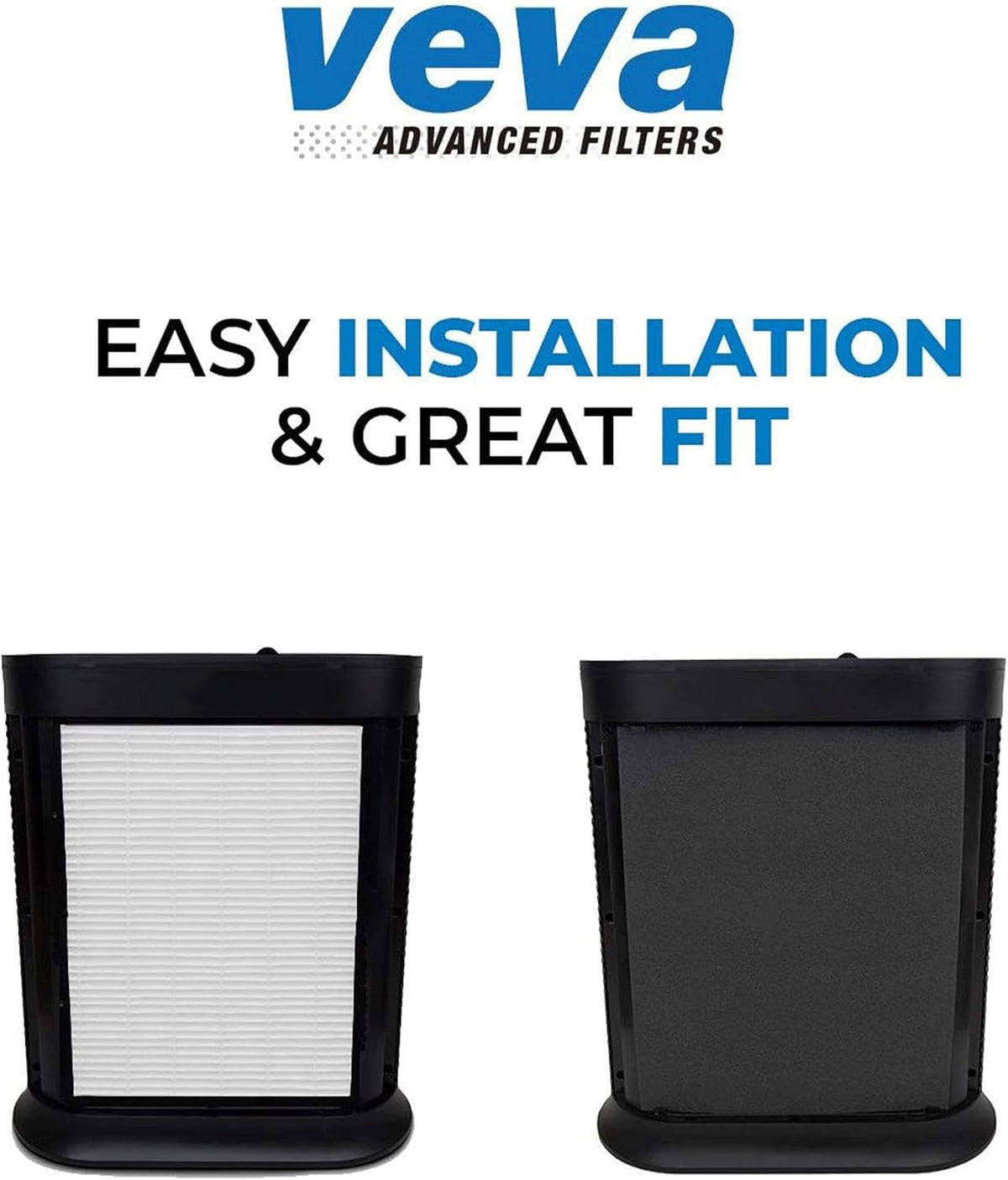 HPA100 Replacement Filters for Honeywell Air Purifier - 2 HEPA Filters w/ 8 Carbon Pre-Filters