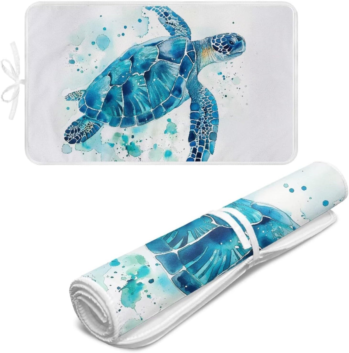 Ironing Mat Thickened Ironing Blanket Sea Turtle Portable Heat Resistant Ironing Pad for