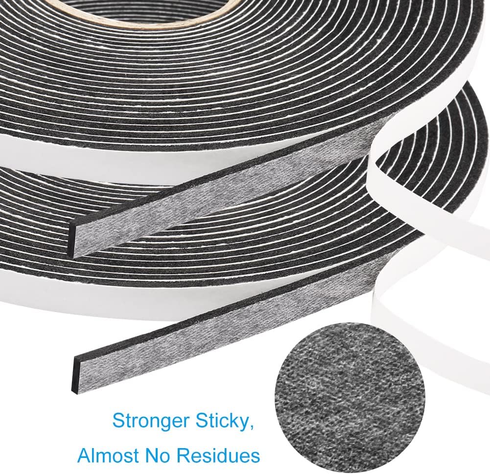 Seal Foam Tape,1/4 Inch W x 1/16 Inch T Weather Stripping for Door and Window,High Density Single