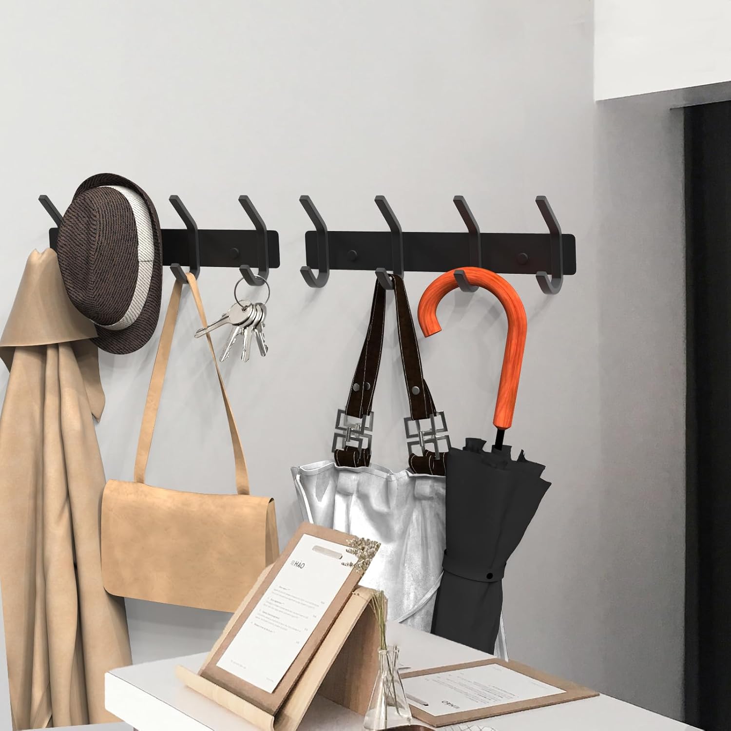 VAEHOLD Wall Hooks, Heavy Duty Aluminum Towel Hooks for Hanging Coat, Hat, Key, Clothes, Closet