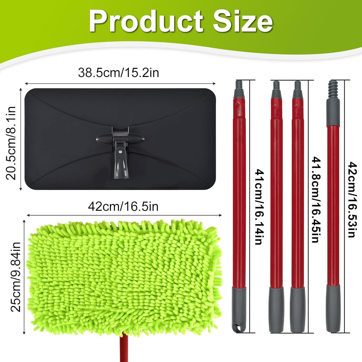 Mops for Floor Cleaning, Dust Mop for Hardwood Floors, Extra Large Floor Mop with Extendable Handle