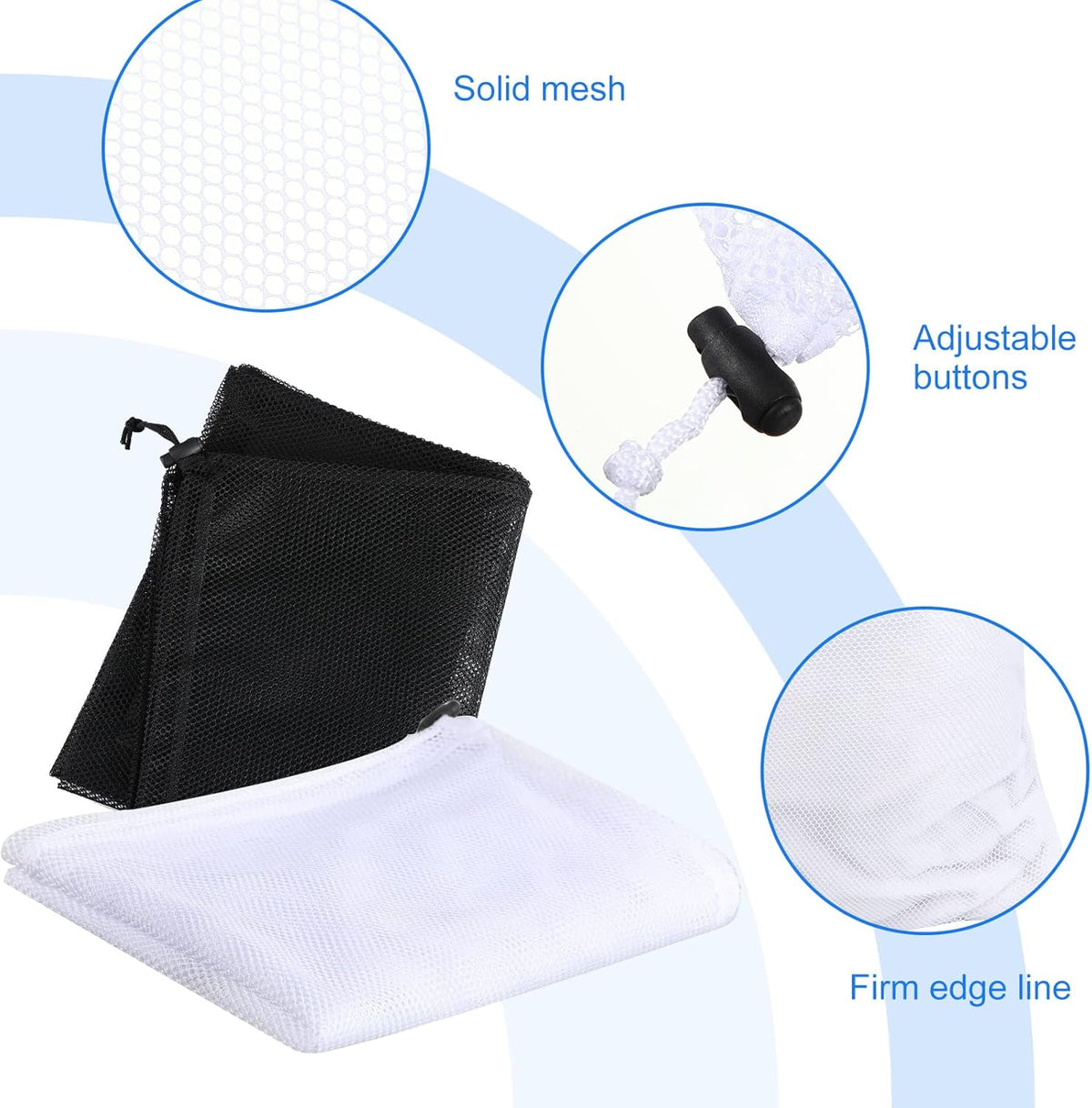 Berlune 30 Pack 24 x 36 Inches Large Mesh Bags for Laundry, Wash bags, Sturdy Mesh Material Closed