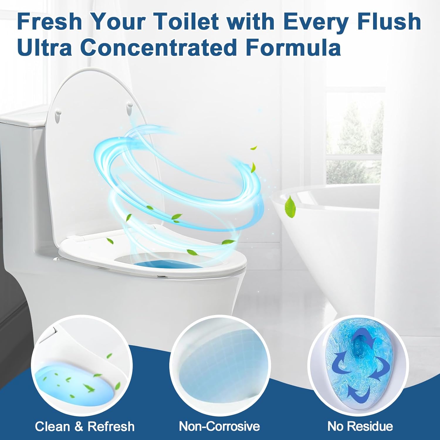 Toilet Bowl Cleaner Tablets Blue Toilet Tank Cleaners, Septic-Safe Hard Water Stain Remove