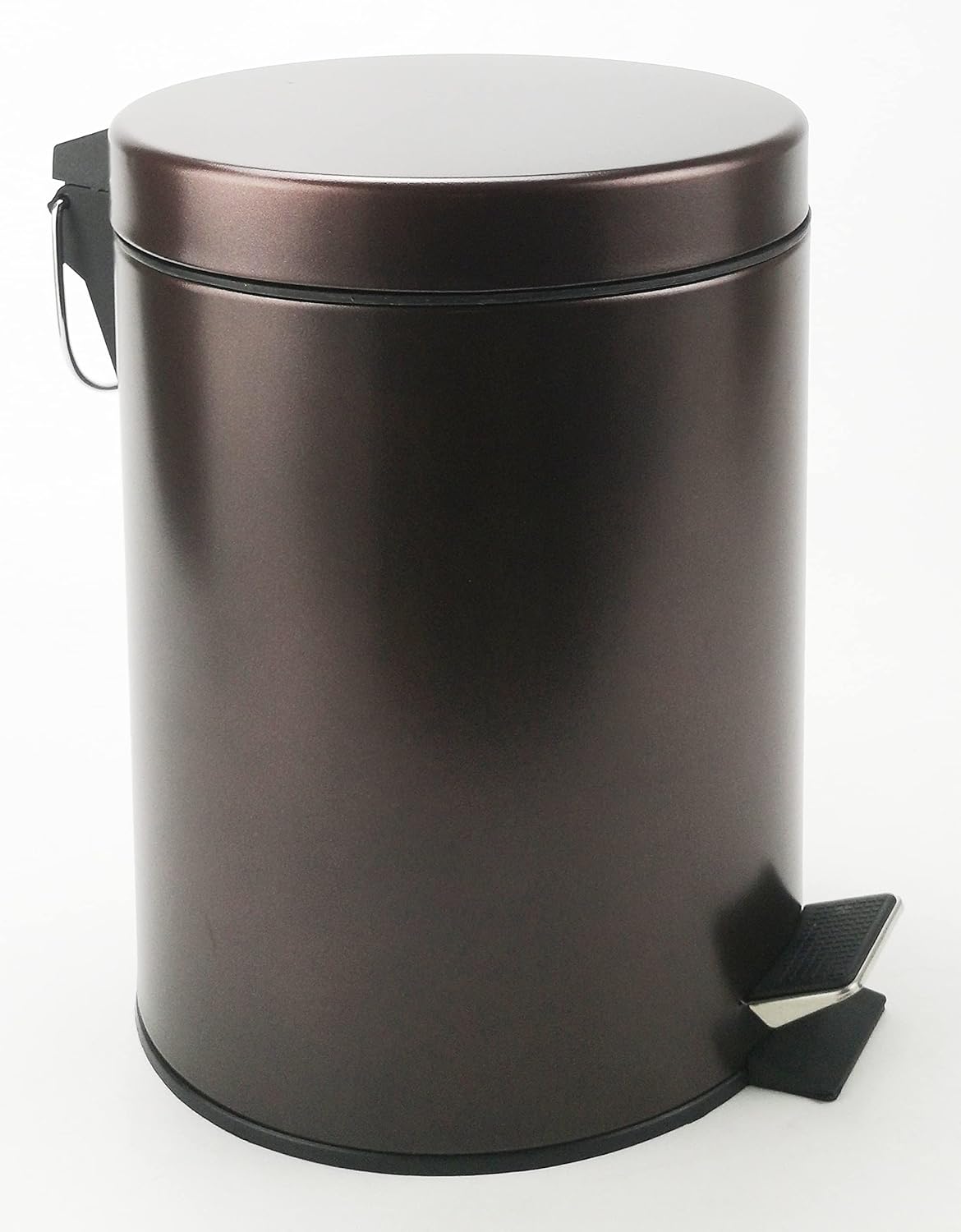 Stainless Steel Small Trash Can with Lid & Step Pedal - 5 Liters/1.3 Gallon Soft Close Waste Basket