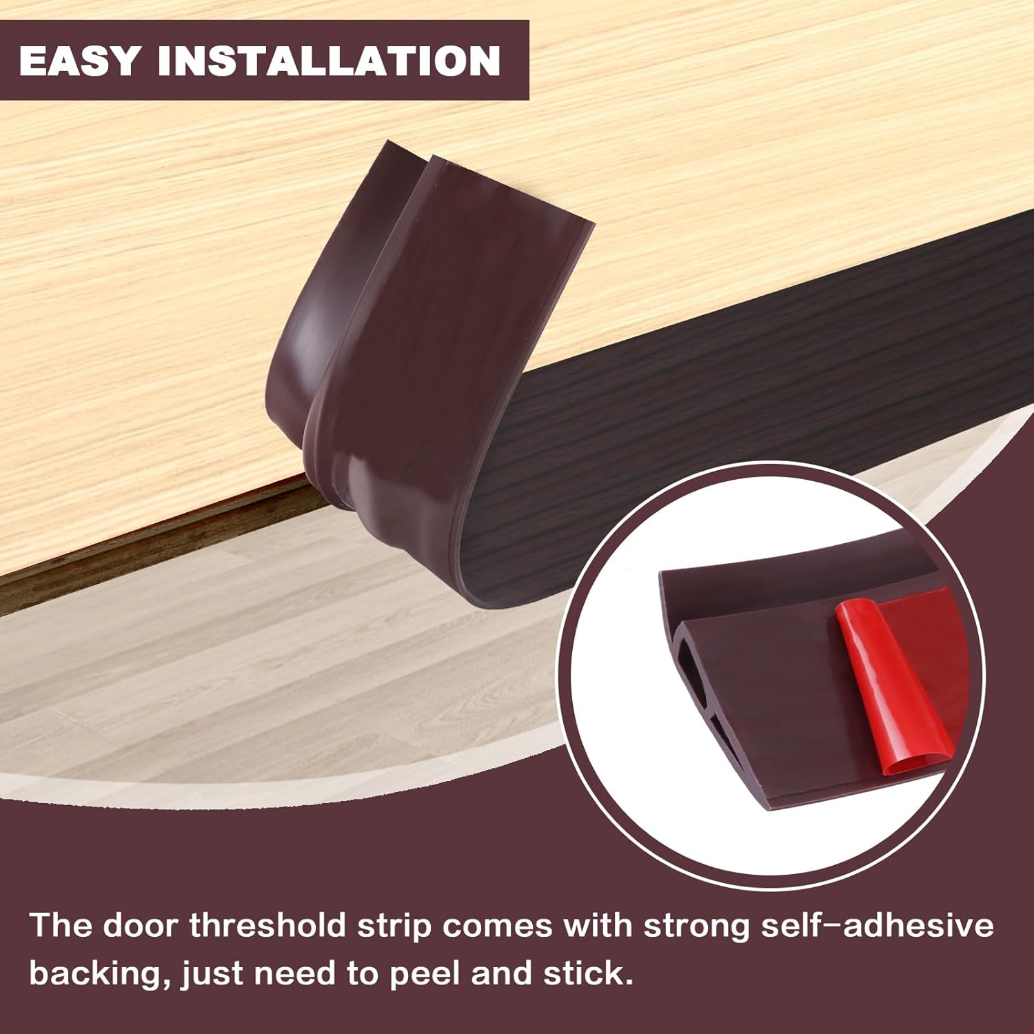 Vinyl Door Threshold Flooring Transition Strip Self Adhesive Carpet Edging Strip for Laminate