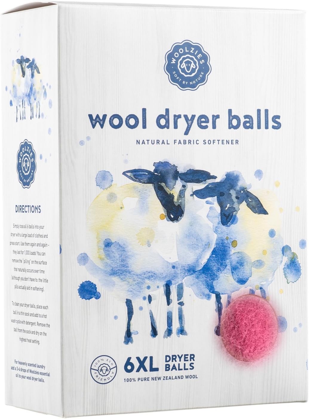 Woolzies Wool Dryer Balls (Pink)