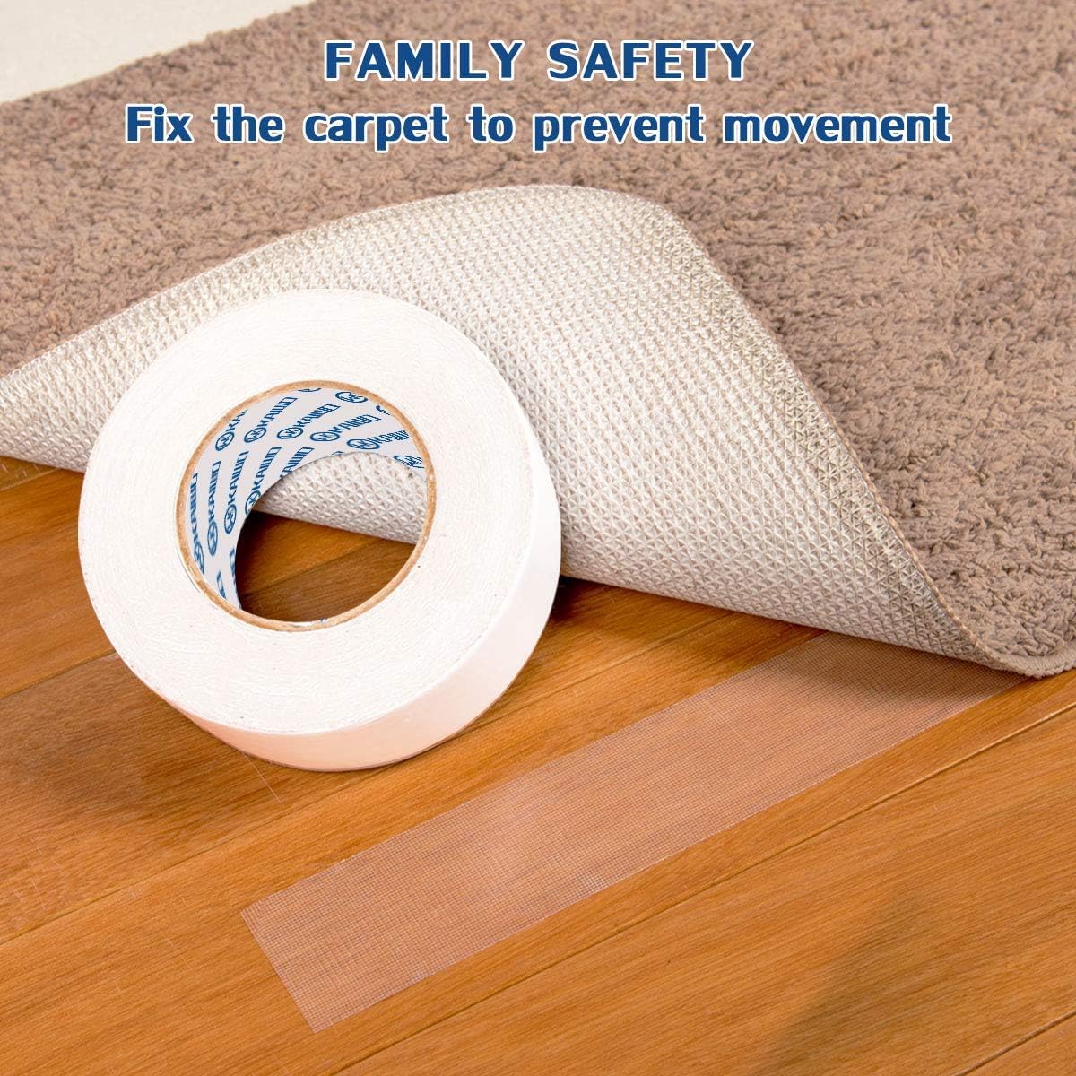 Heavy Duty Carpet Tape Double Sided 3 in x 20YD Rug Tape for Area Rugs on Carpet Perfect Rug