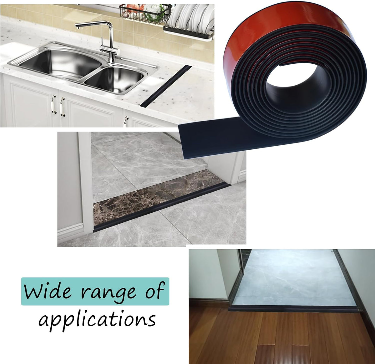 Floor/Door Flat Transition Strip & Self Adhesive Floor Vinyl Floor Edge Trim Laminate Floor Gap