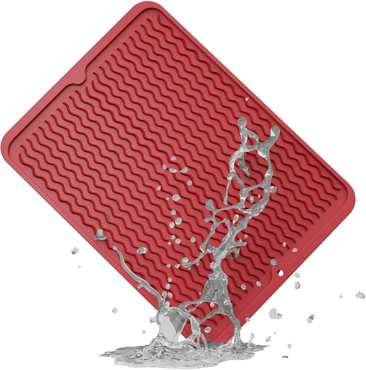 ZLR Silicone Dish Drying Mat for Kitchen Counter, Eco-Friendly Fast Dry Dish Mat, Easy Clean Multi
