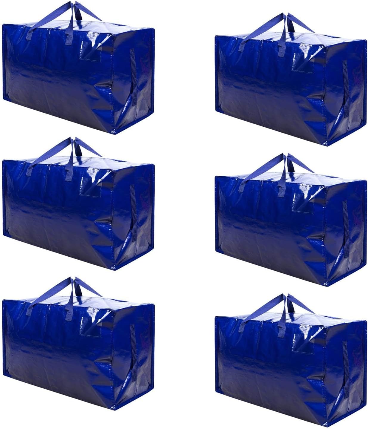 VENO 6 Pack Moving and Storage Bags, Heavy Duty, Alternative to Moving Boxes, Large Packing Totes