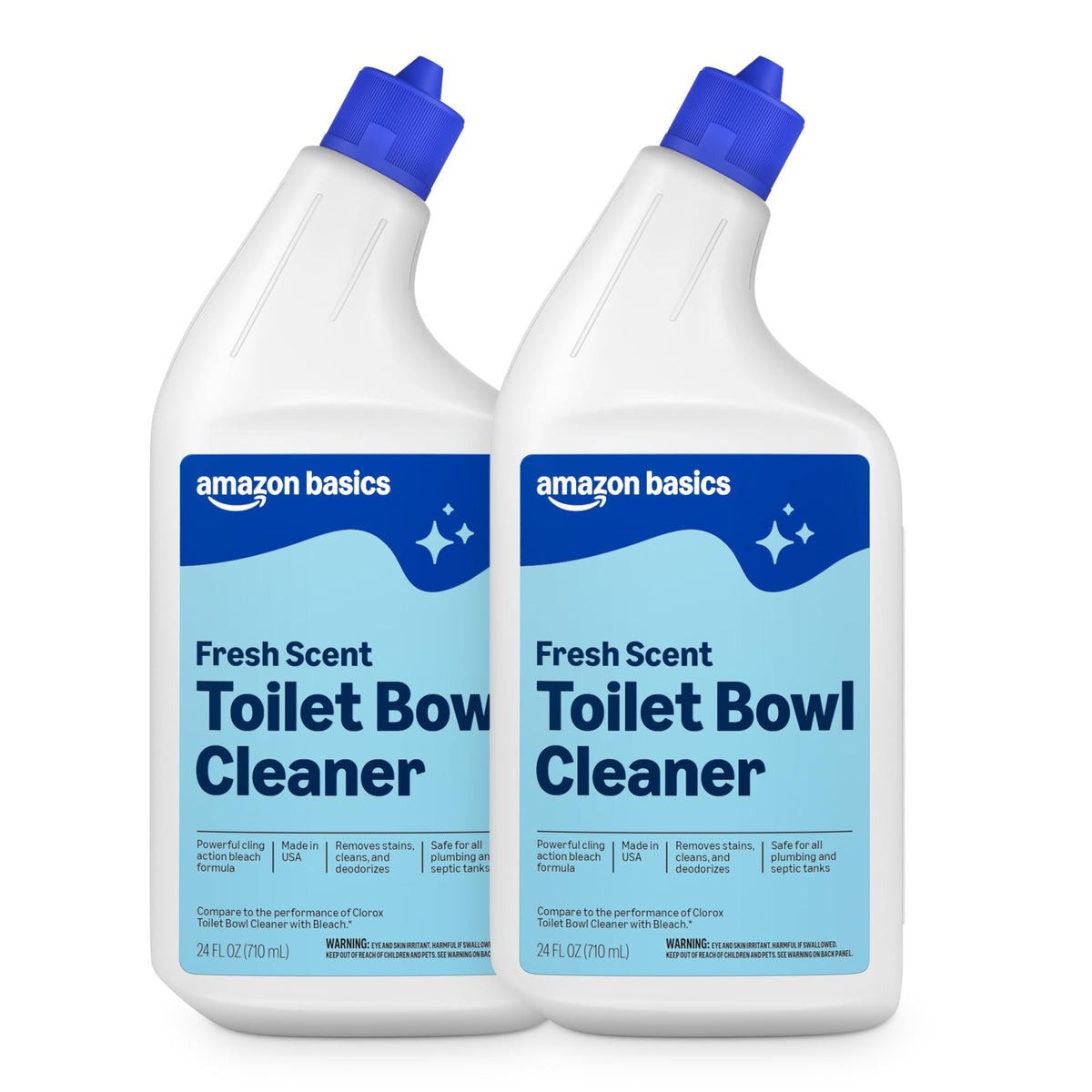 Amazon Basics Toilet Bowl Cleaner with Cling Action Formula, Fresh Scent, 24 Fl Oz