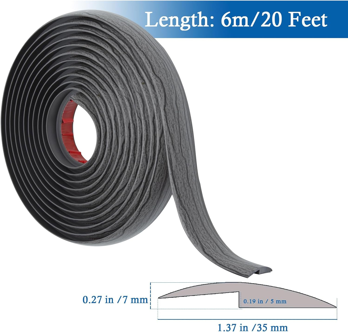 Floor Transition Strip Self Adhesive Carpet & Flooring Transitions Edging Trim Strip PVC Threshold