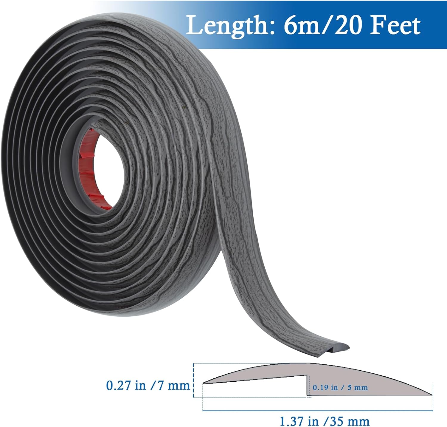 Floor Transition Strip Self Adhesive Carpet & Flooring Transitions Edging Trim Strip PVC Threshold