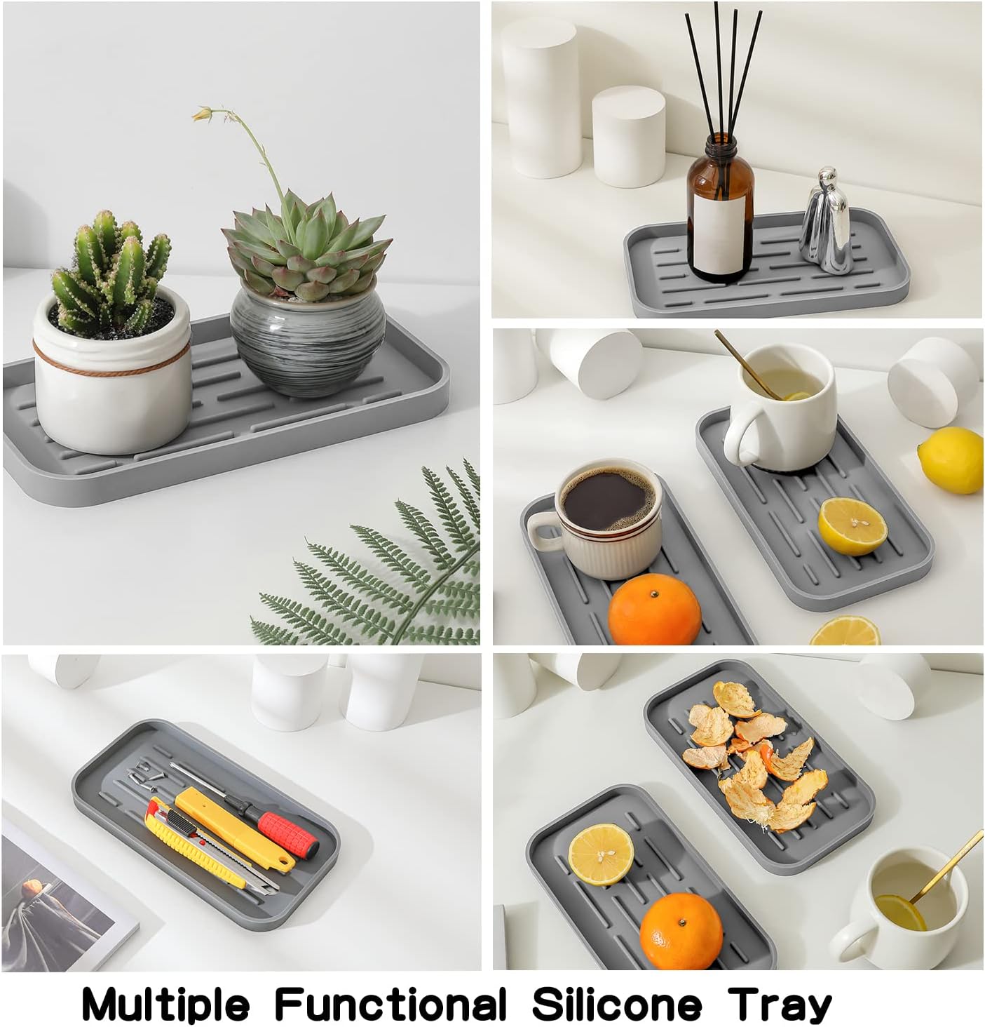 Silicone Kitchen Sink Organizer Tray for Multiple Usage,Eco-Friendly Sponges Holder for Kitchen