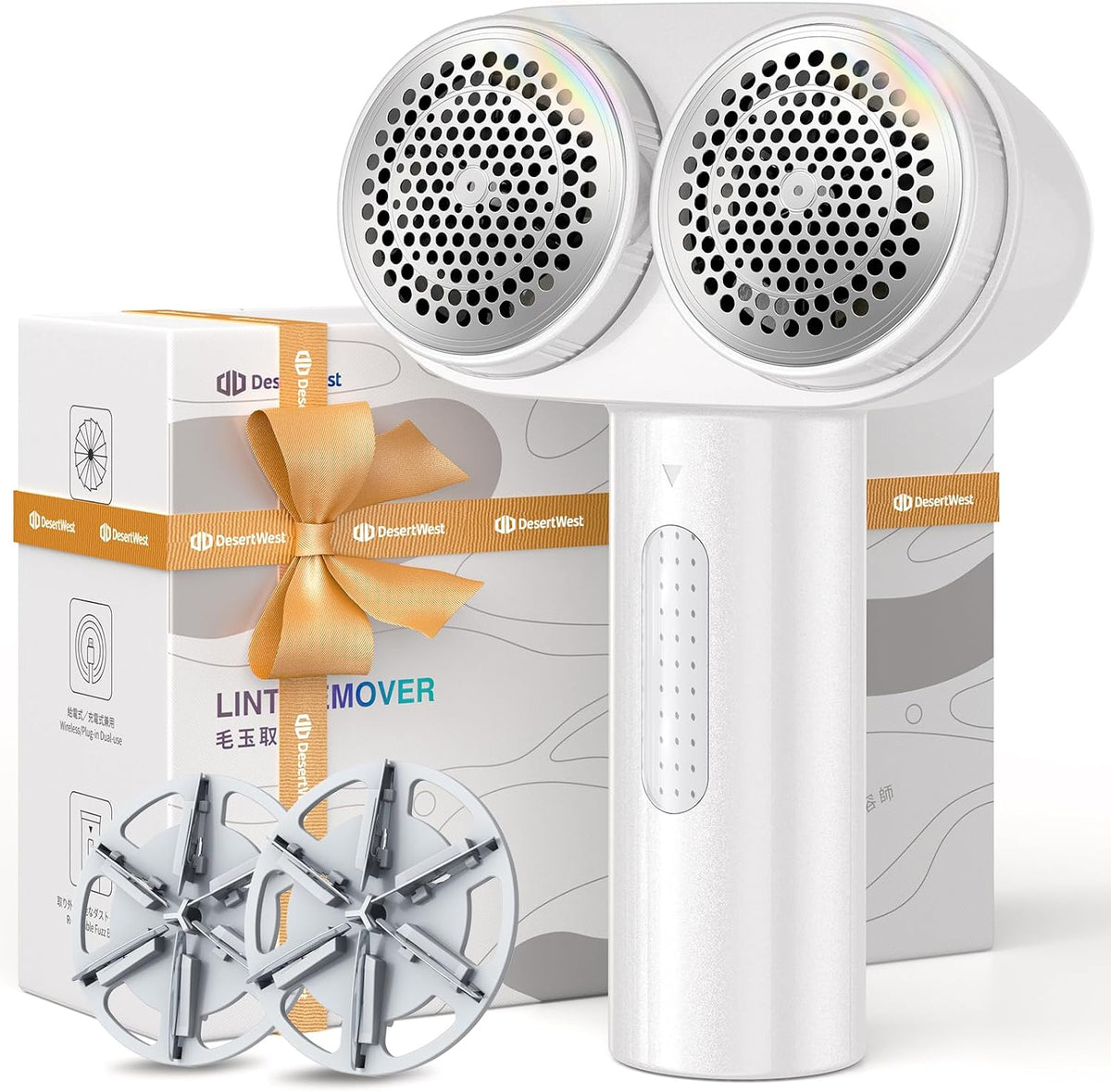 DesertWest Fabric Shaver, 2000mah Rechargable Lint Remover, Lint Shavers to Remove Pilling, Sweater