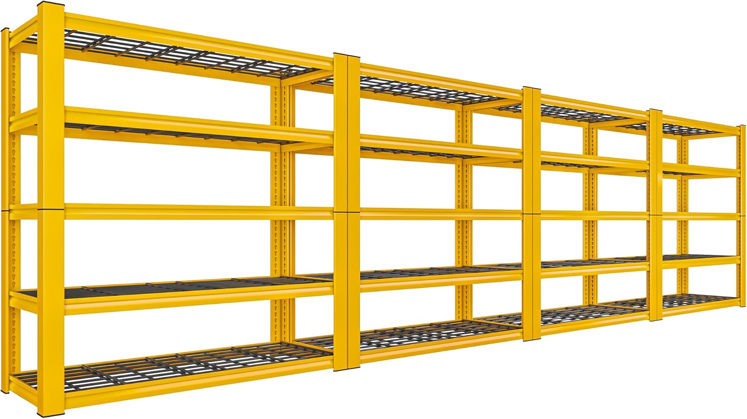 REIBII 72''H Garage Shelving 3010 LBS Storage Shelves Adjustable Metal Shelving 5 Tier Metal