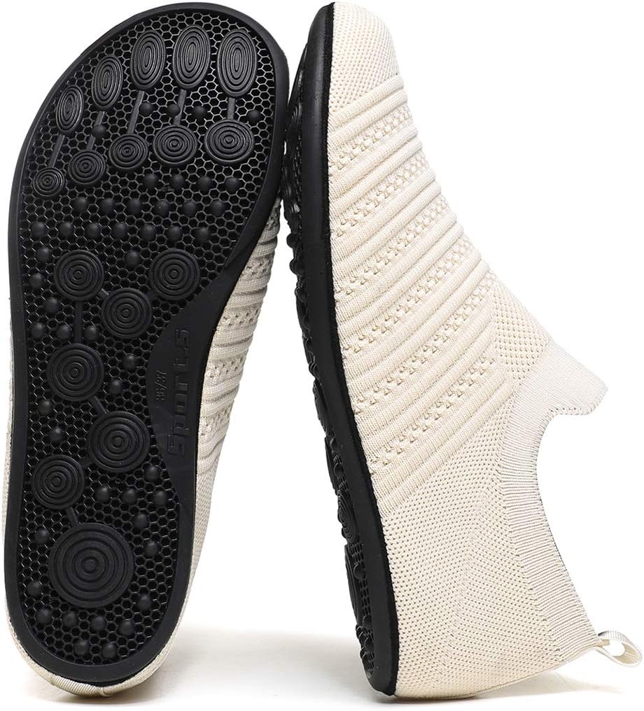 QZKDM Lightweight Slip on Grip Indoor House Slippers Barefoot Non Slip Home Exercise Yoga Shoes for