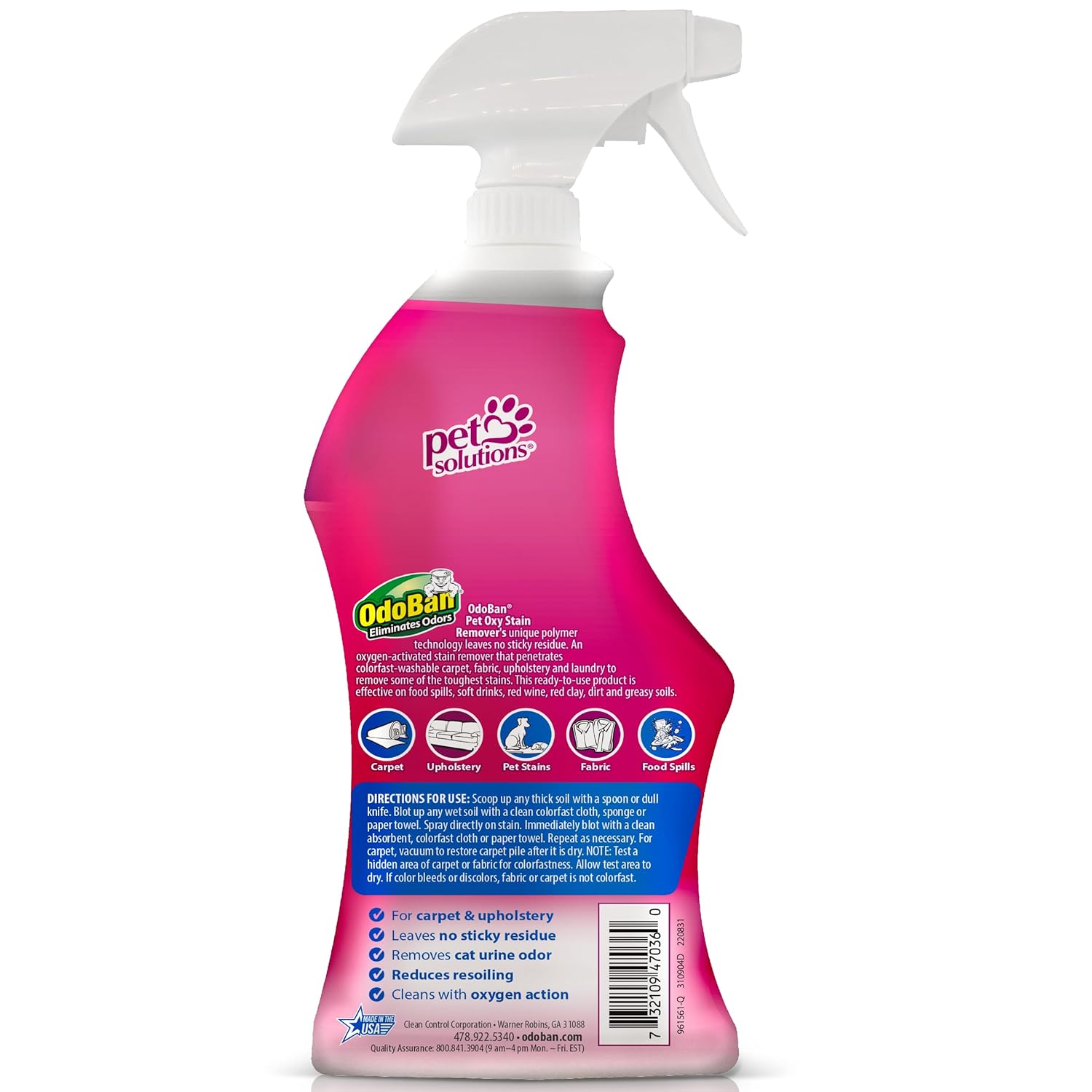 OdoBan Pet Solutions No Rinse Neutral pH Floor Cleaner Concentrate, Made in the USA, 1 Gallon, and