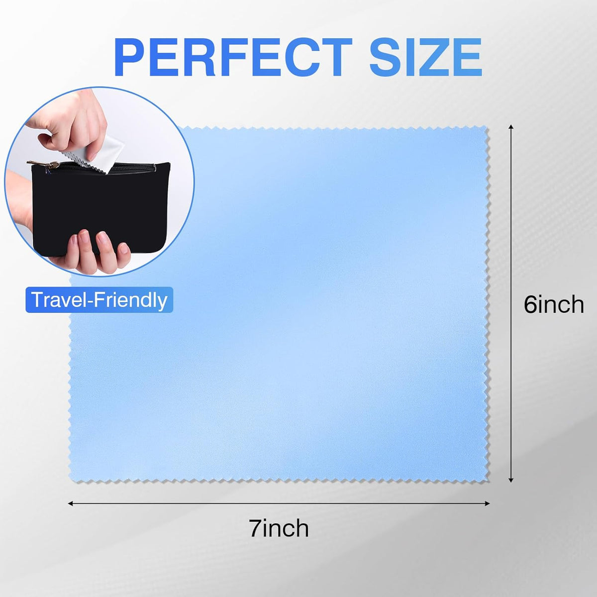 60-Pack Microfiber Cleaning Cloths for Glasses, 6x7 Inch Premium Lens Cleaning Cloth for Screens