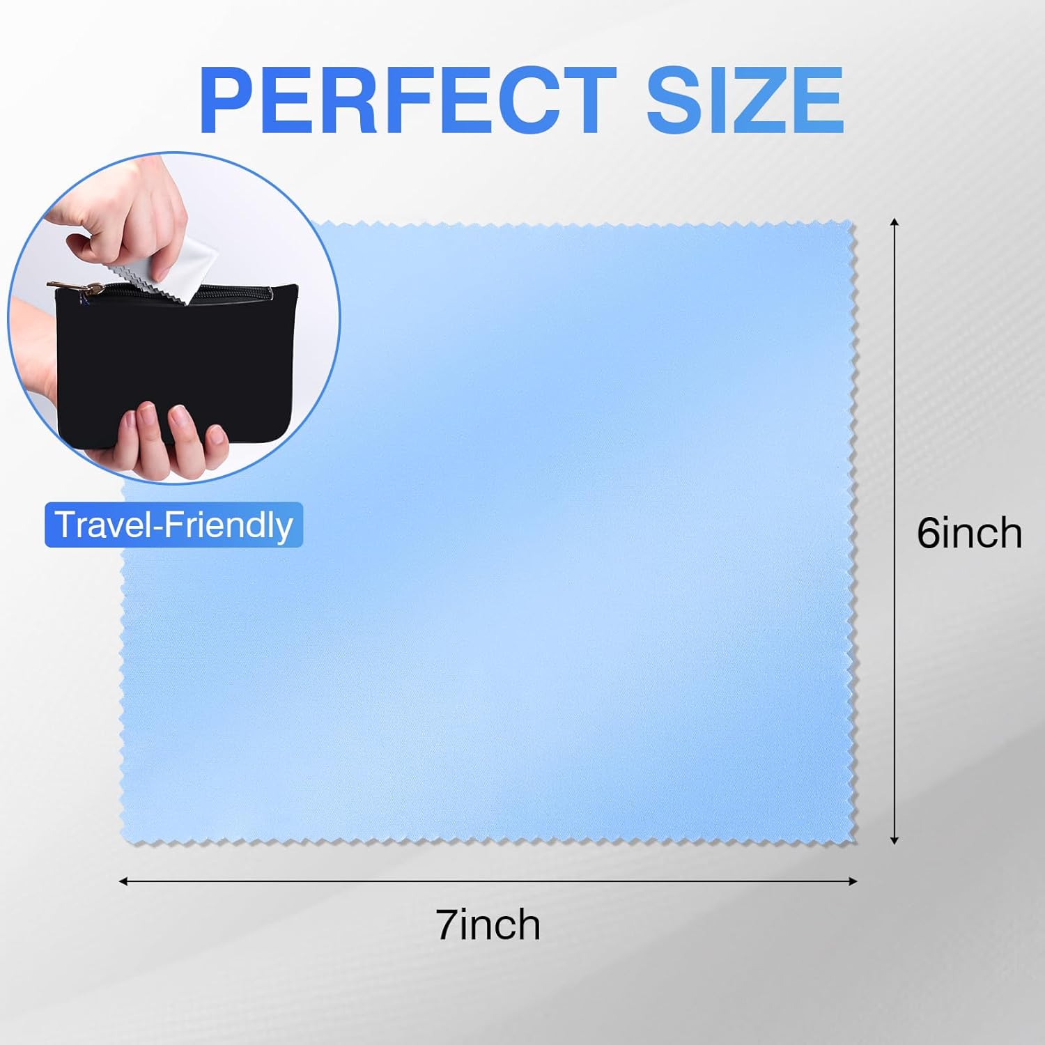 60-Pack Microfiber Cleaning Cloths for Glasses, 6x7 Inch Premium Lens Cleaning Cloth for Screens