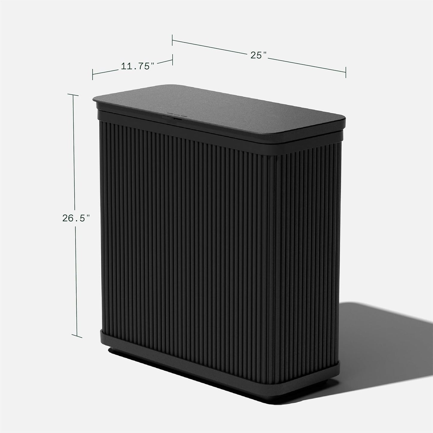 Veradek Tambour Series Outdoor Trash Can with Lid – All-Weather Waste Bin for Patio, Pool, BBQs &