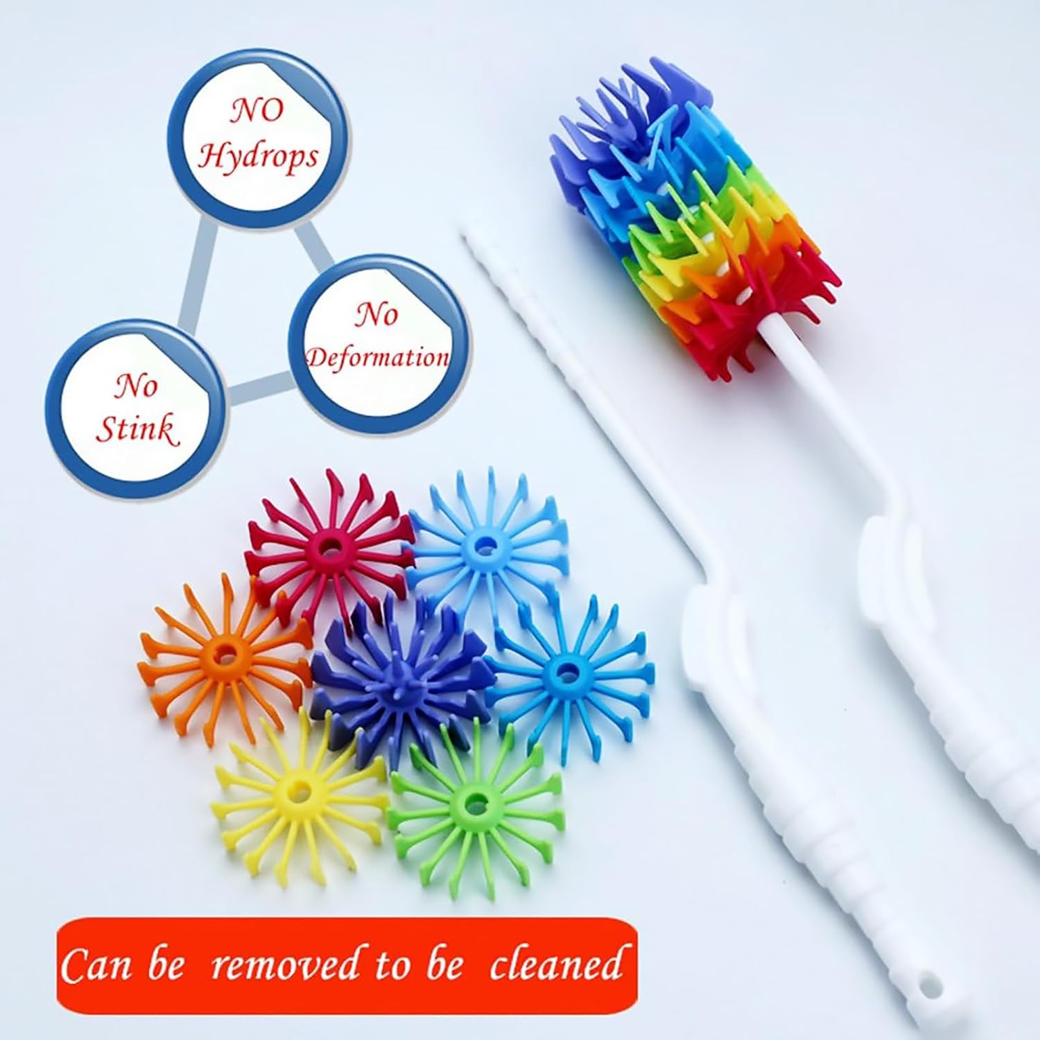 Rayhee Bottle Brush Cleaner-Baby Milk Bottle Cleaner Soft Silicone Bottle Brusher / 360 Degree