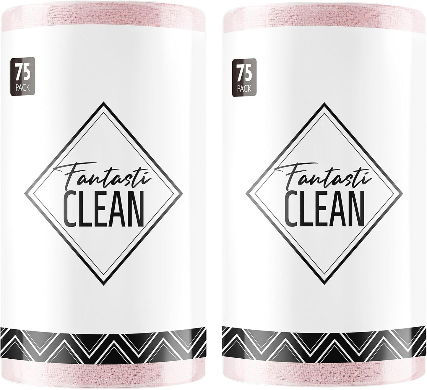 Fantasticlean Microfiber Cleaning Cloth Roll -150 Pack, Tear Away Microfiber Towels, 12" x 12"