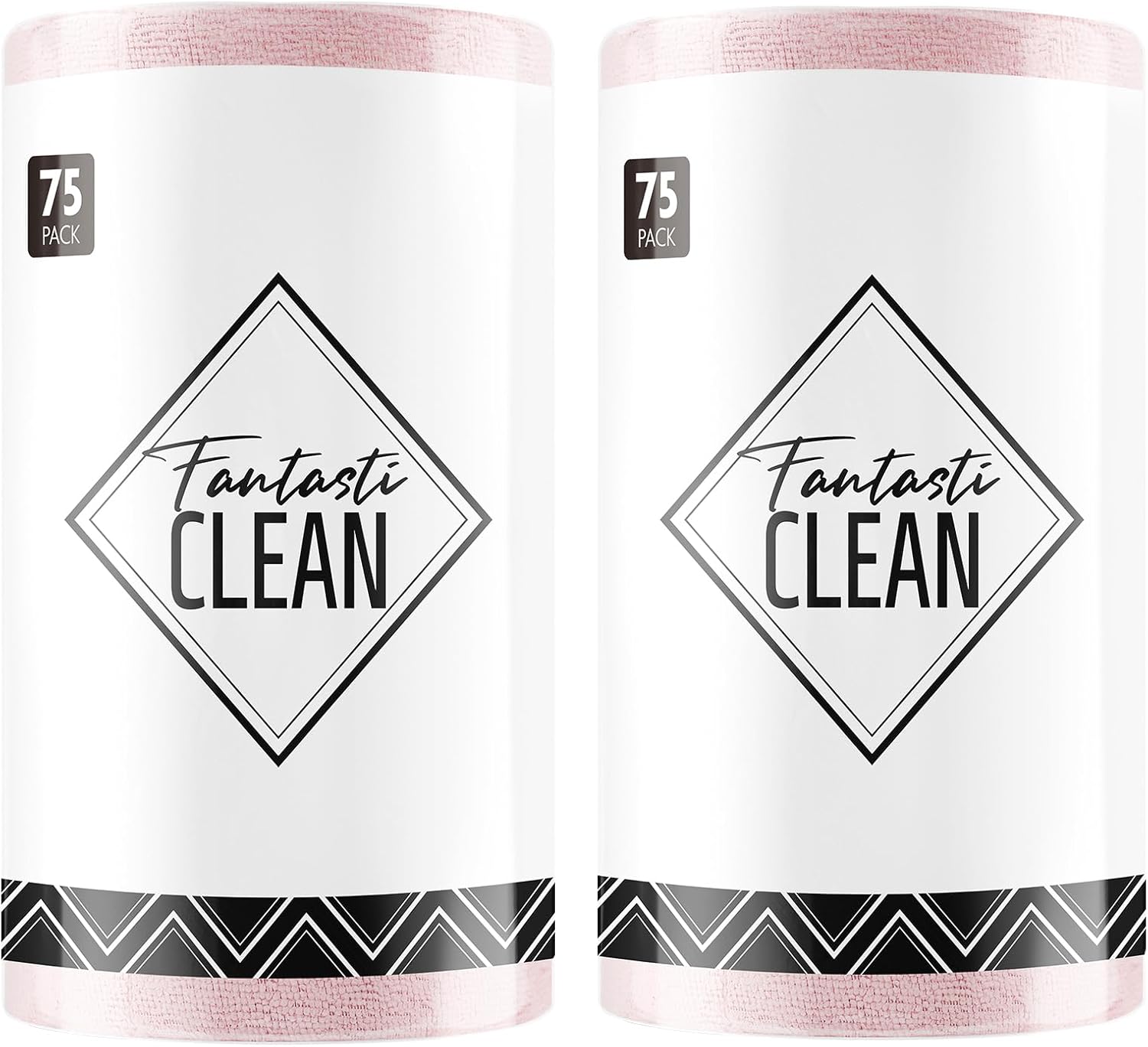 Fantasticlean Microfiber Cleaning Cloth Roll -150 Pack, Tear Away Microfiber Towels, 12" x 12"