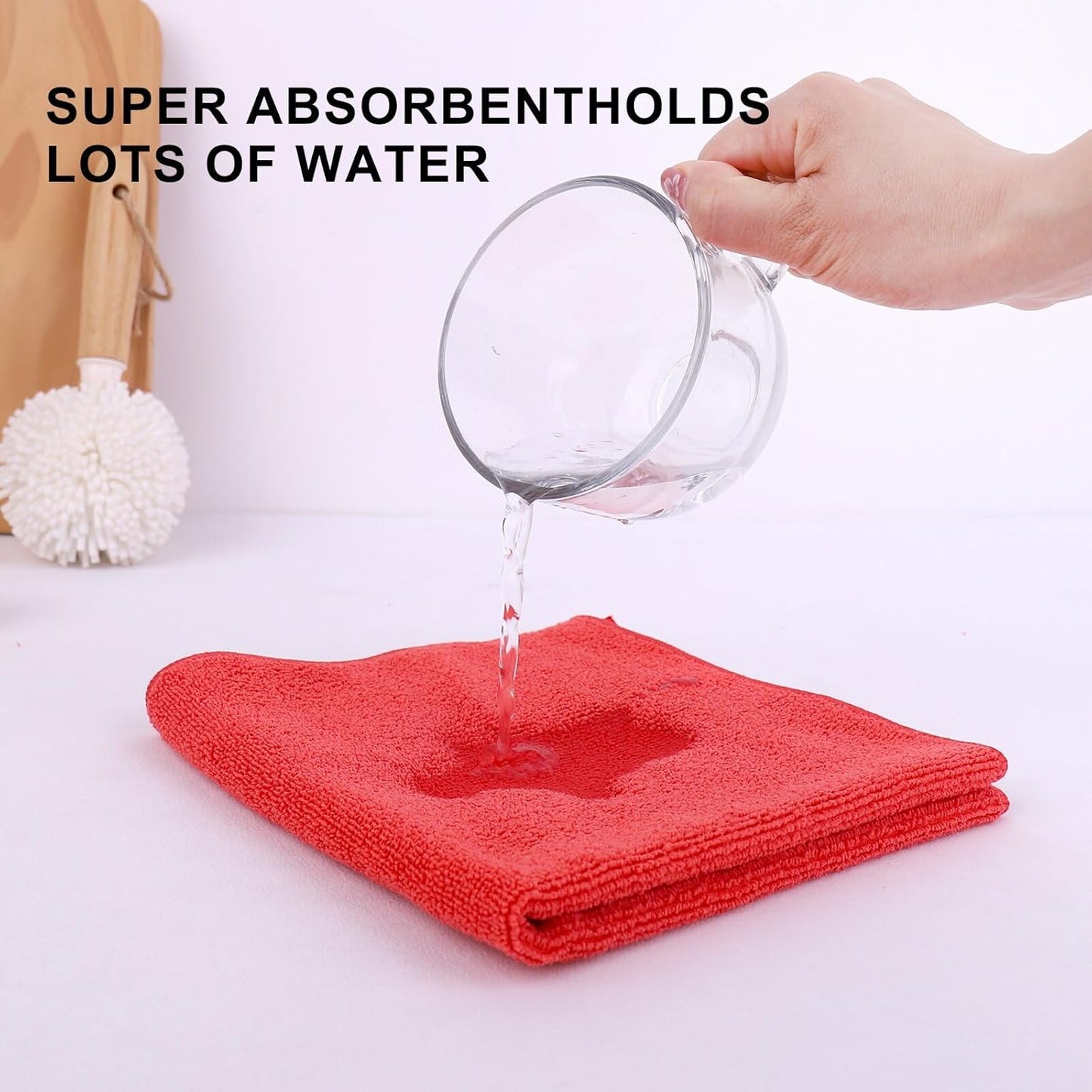 Tricol Clean Microfiber Cleaning Cloth, 16in*16in, 12 Pack Ultra-Thick Cleaning Rags, Super