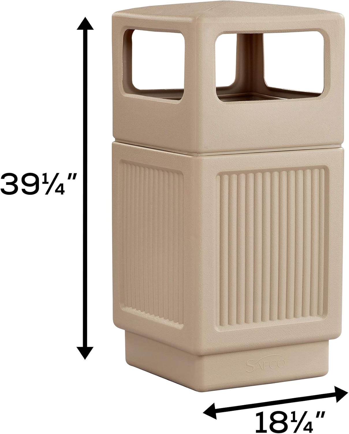 Safco Canmeleon Trash Can, 38 Gallons, Indoor and Outdoor Use, Durable & Weather-Resistant