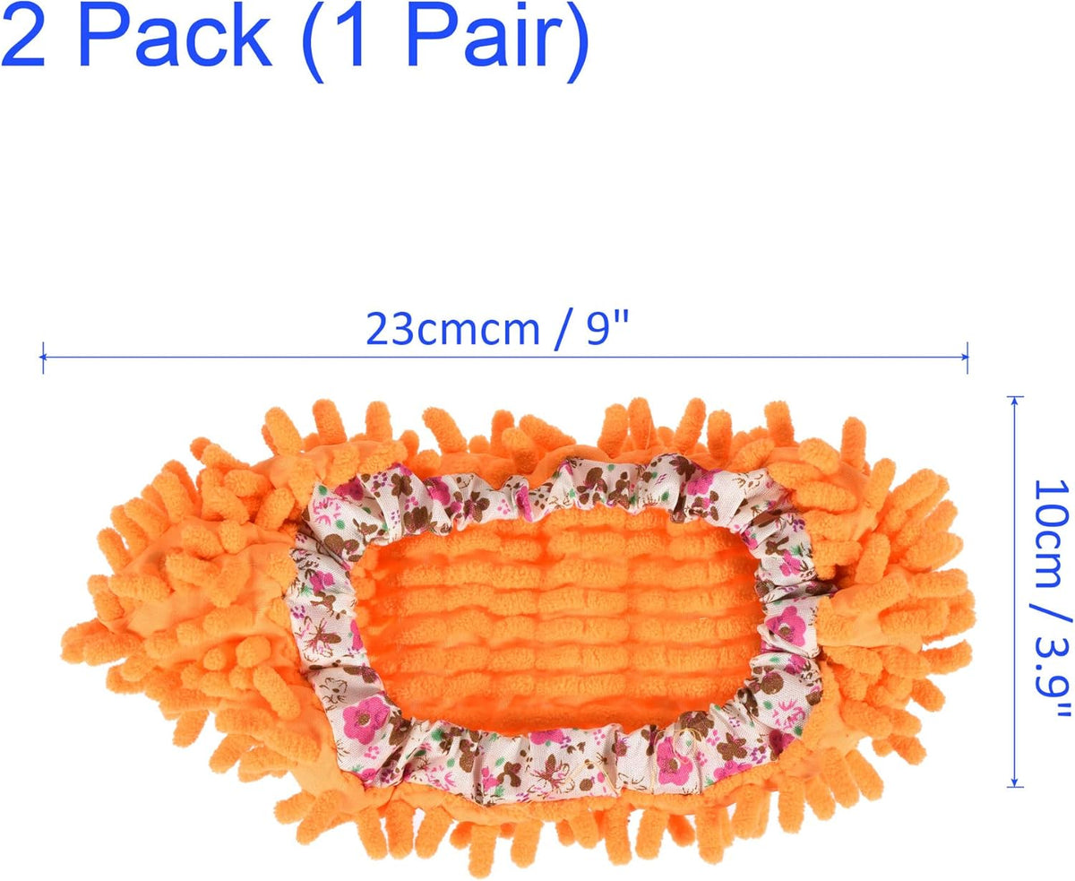 1 Pair Washable Cleaning Shoes Cover - Floor Cleaning Dust, Chenille Microfiber Duster Mop
