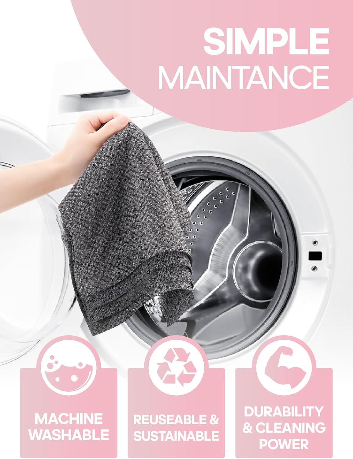 Fantasticlean Large Tear-Away Microfiber Cleaning Cloth Roll - 18'' by 12'', 24 Sheets, Thick Dish