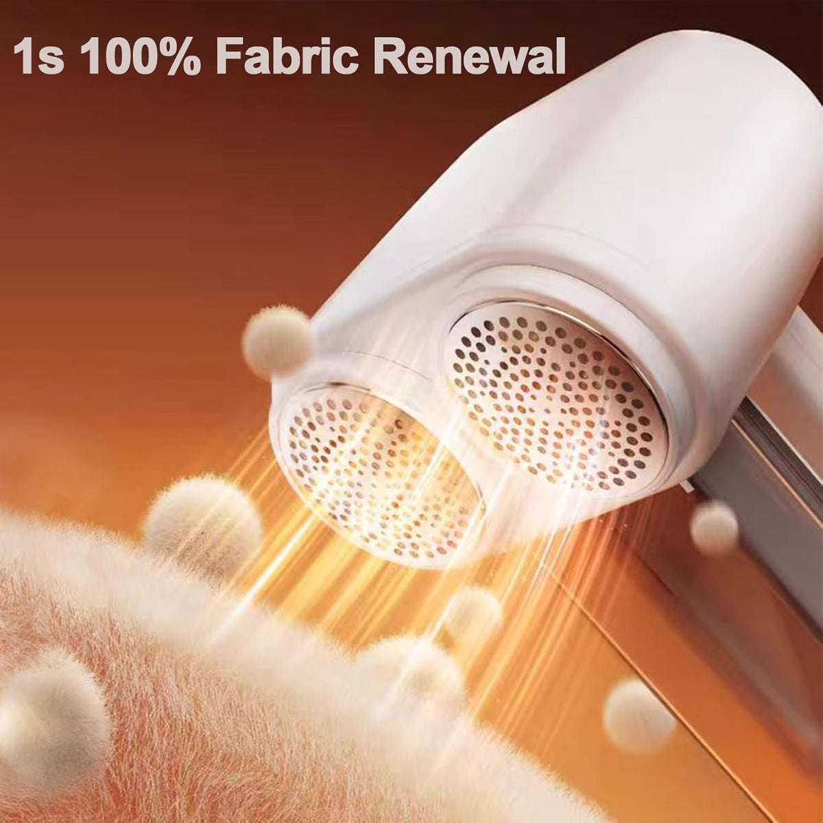 Dual-Head Fabric Shaver, Rechargeable Electric Lint Remover, 3-Speed Lint Shaver & 165ml Large