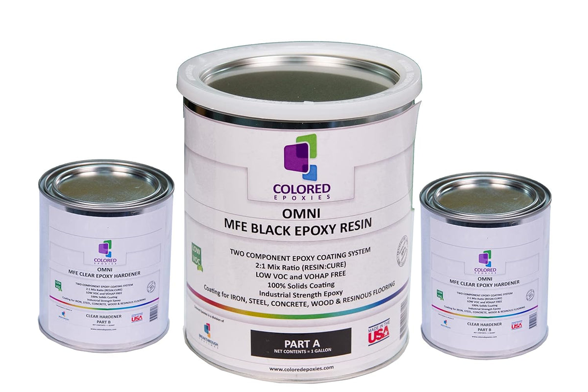 Colored Epoxies Black Epoxy Resin for Bar Tops, Table Tops, Wood, Concrete, Epoxy Art & Crafts 1.5