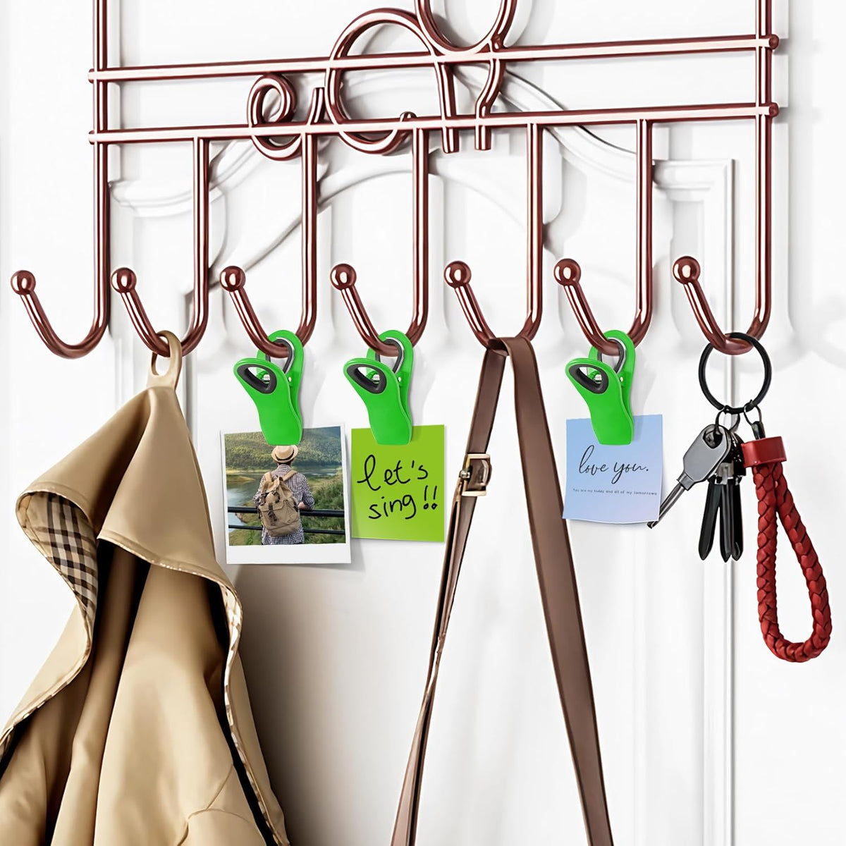 FINDMAG Big Chip Clip, Green Magnetic Wide Bag Clip Set, Cute Magnet Clips Refrigerator Sealing