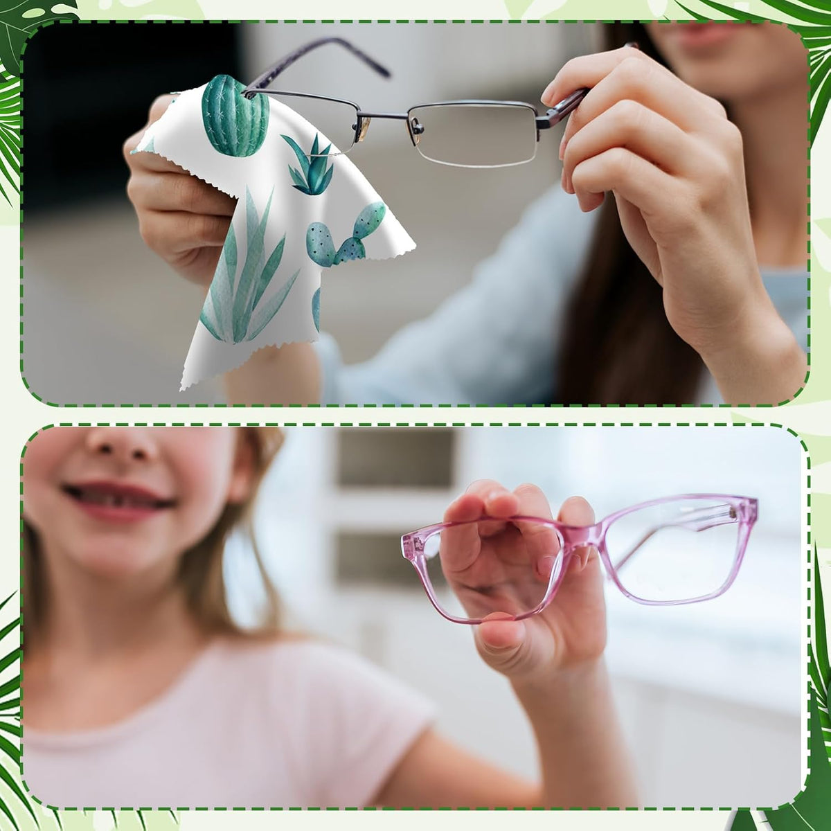 Sinmoe 20 Pcs Microfiber Cleaning Cloth for Glasses Plant Microfiber Cloth Soft Multicolor Glasses